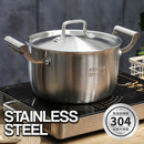 idrop [ 22CM / 28CM ] 5 Layer Stainless Steel SUS304 Soup Pot with Full Steel Lid Cover / Periuk Masak Sup Keluli Tahan Karat / 22CM-28CM五层钢汤锅(钢盖)(304免水蒸多用锅)