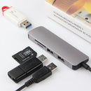 idrop USB C to USB 3.0x3 + SD / TF  Card Reader Multifunction Adapter