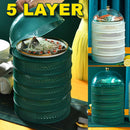 idrop [ 5 LAYER ] Dish Meal Multilayer Storage Box / Tempat Simpan Makanan Bertingkat / 一盖5盘一扣菜罩(收纳盒)