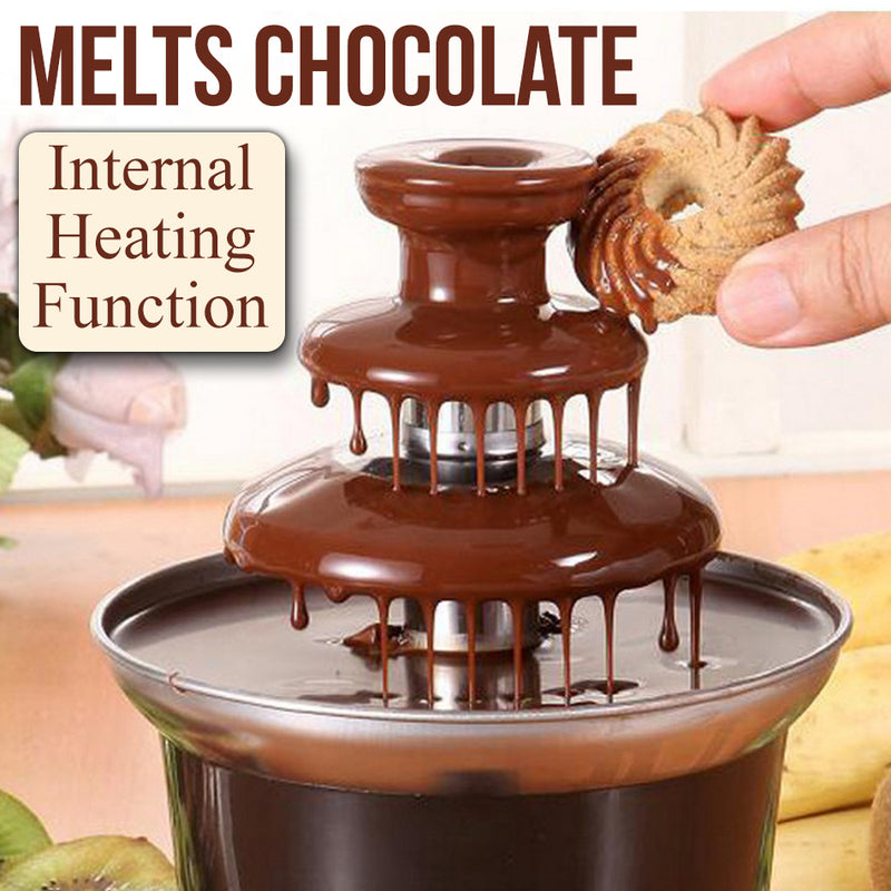 idrop 3 LAYER Mini Chocolate Fondue Fountain Heating Electric Machine (Party)