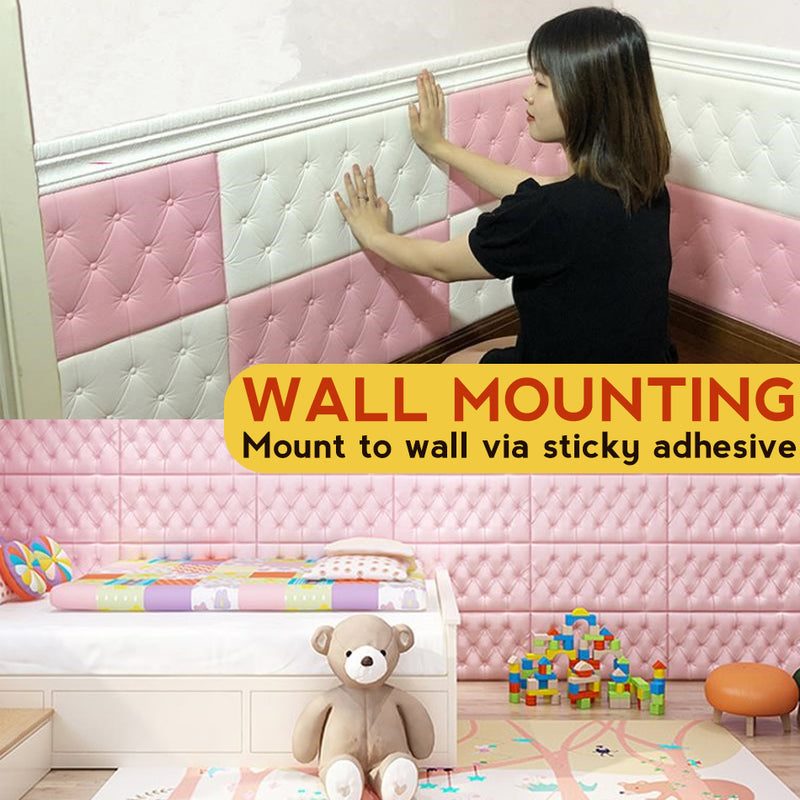 idrop 3D PE Soft Sponge Wall Cushion Self Adhesive Sticker [ 30CM x 60CM x 12MM ] [ 1pc ]