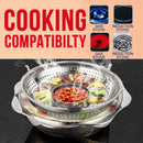 idrop [ 34CM ] Stainless Steel Rotating Hot Pot Steamboat Basin Bowl