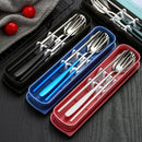 idrop Kitchen Stainless Steel Spoon Fork Chopsticks + Portable Box Set