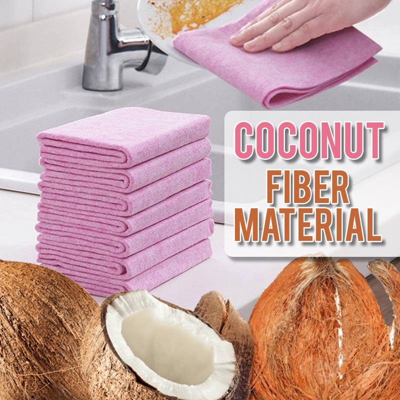 idrop [ 20PCS Set ] Multipurpose Washable & Reusable Coconut Cleaning  Wiping Rag Cloth [ 25cm x 30cm ]