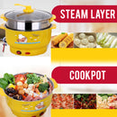 idrop 2 Layer Kitchen Electric Steam Cooker Cookpot Hotpot [ 22cm ]