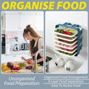 idrop [ 6 LAYER ] Wall Mounted Kitchen Food Cooking Preparation Tray Drawer