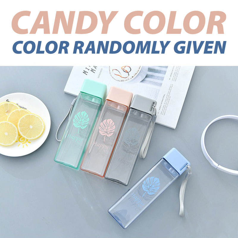 idrop [ 500ml ] Square Transparent Plastic Drinking Water Bottle / Botol Minuman Plastik / 500ML方形透明PC水壶