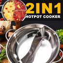 idrop [ 2 IN 1 ] 30CM Stainless Steel Kitchen Hotpot Cooker