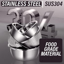 idrop [ 22 / 24 / 26CM ] 3PCS Multifunctional Stainless Steel SUS304 Stackable Washing Basin Bowl Set