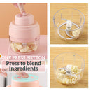idrop Cordless Mini Electric USB Portable Garlic Blender Grinder