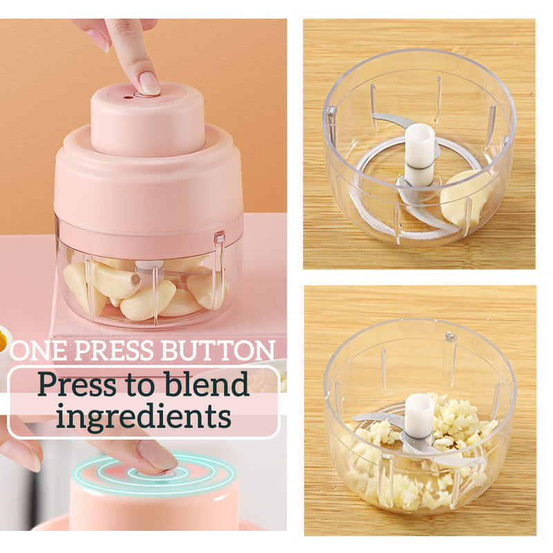idrop Cordless Mini Electric USB Portable Garlic Blender Grinder