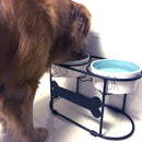 idrop Elevated Steel Double Feeder For Pet Cat & Dog / Tempat Makan Haiwan Peliharaan Kucing & Anjing Dua Dalam Satu / 高架钢制双喂食器，适用于宠物猫狗