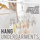 idrop 20 Clip Stainless Steel Large Round Sock & Undergarment Drying Hanger / Panyangkut Baju Kain