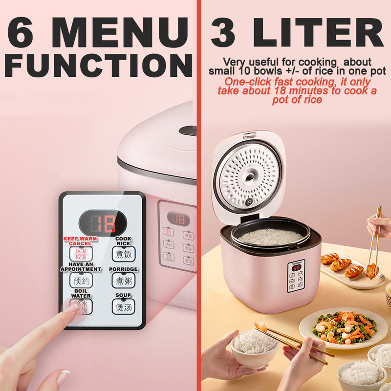 idrop [ 3L ] Multifunction Smart Rice Cooker / Periuk Nasi Pelbagai Guna / 3.0L智能电饭煲(方煲)