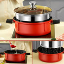 idrop [ 30CM ] Omnipotent Cooker Multifunction Maifan Stone Coating Nonstick Hotpot & Steamer / Periuk Masak & Stim Tidak Lekat / 30CM思玛特全能锅