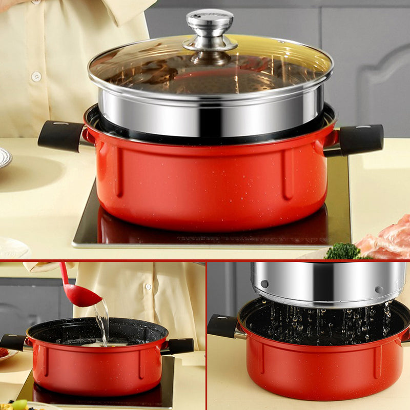 idrop [ 30CM ] Omnipotent Cooker Multifunction Maifan Stone Coating Nonstick Hotpot & Steamer / Periuk Masak & Stim Tidak Lekat / 30CM思玛特全能锅