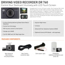 idrop HELLA - DR760 Car Driving Video Recorder [ Wi-Fi ] Full HD 2 Channel Device