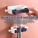 Idrop Grip Punch Mop & Broom Wall Mounted Clip Holder