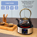 idrop [ 1300W ] Round Plate Electric Ceramic Stove Heating Cooktop / Dapur Seramik Elektrik Pelbagai Guna / 不锈钢触摸电陶炉