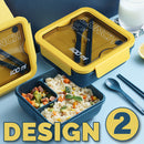 idrop [ 1100ml ] Portable Leakproof Seal Tight Food Storage Eating Lunch Box