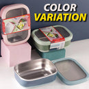 idrop [ 820ml + 1400ml ] SUS304 Stainless Steel Rectangular Fresh Keeping Food Contain / Bekas Penyimpanan Makanan / SUS304不锈钢长方形保鲜食品容器