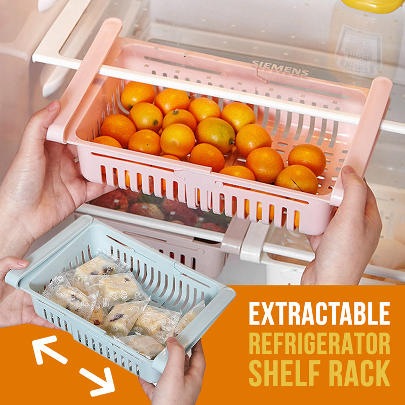 idrop Retractable Pull Out Kitchen Refrigerator Storage Organizing Box Tray