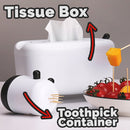 idrop 2 IN 1 Cute Cow Tissue Box Holder & Toothpick Container