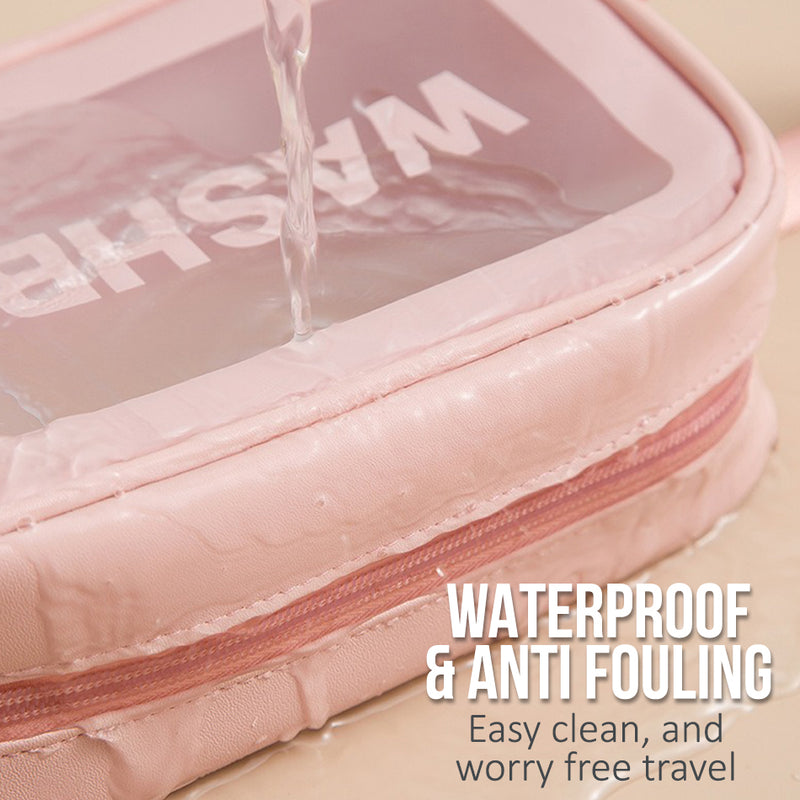 idrop Cosmetic & Toiletry Washbag PU Waterproof Bag / Beg Mudah Alih Barangan Kosmetik / 化妆品收纳包PU防水材料小号(洗漱包WASHBAG)