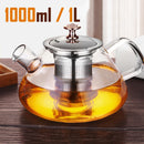 idrop 1L GLASS TEAPOT - Tea Pot with Stainless Steel Filter