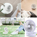 idrop 2 IN 1 Foldable Portable USB Rechargeable Fan with LED Lights