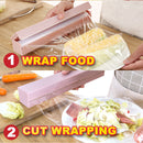 idrop Plastic Wrap Roll Storage Cutter Box Container