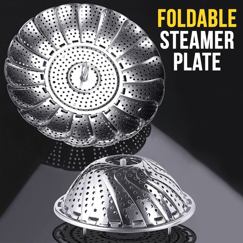idrop [ 19CM ] Folding Retractable Food Steamer Plate