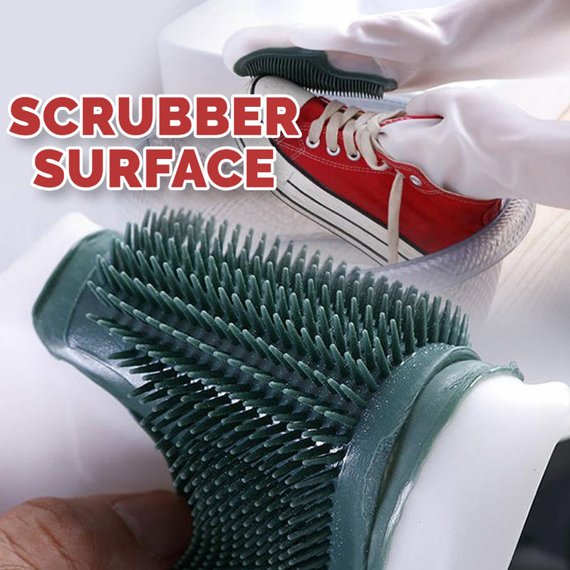 idrop Dishwashing Silicone Scrubber Cleaning Gloves [ 1 Pair ]