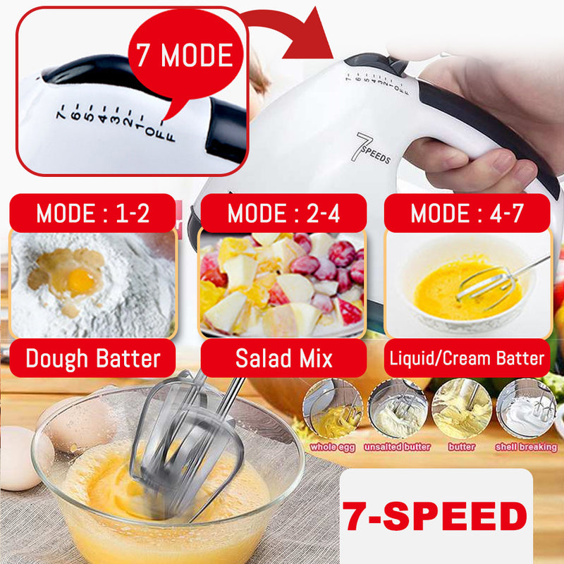 idrop 7 SPEED Handheld Kitchen Electric Whisk Mixer Beater with Stand and 2 Liter Bowl