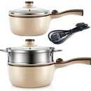 idrop 19CM - Kitchen Double Layer Electric Steamer & Cooker Pot
