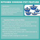 idrop [ 13PCS ]  Ceramic Granite Alloy Non Stick Coating Kitchen Cooking Deep Fry Pan Pot Casserole Set  / Set Periuk Memasak [ Include FREE Gift ]