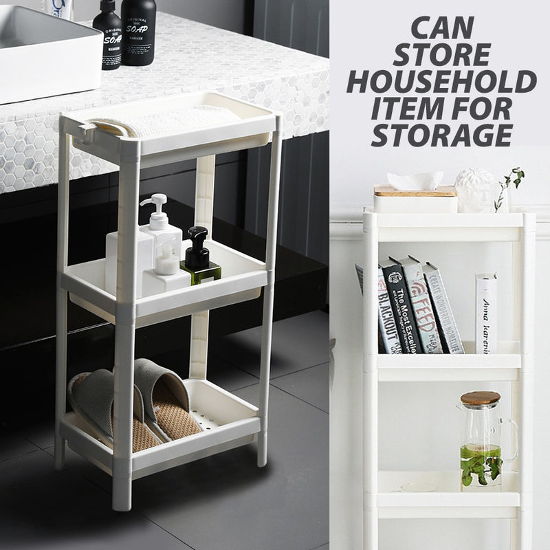 idrop [ 3 LAYER ] Household Storage Plastic Shelf / Rak Plastik Simpanan Barang / 3层家用储物塑料架子