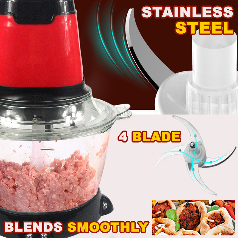 idrop 3L 2-Speed Kitchen Multifunction Electric Meat Vegetable Grinder Blender [ 300W ]