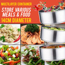 idrop 3 LAYER / 4 LAYER - 14cm Stainless Steel Lunch Box Food Container