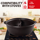 idrop [ 6 Liter ] 36CM 2 in 1 Ceramic Mandarin Duck Claypot / Mangkuk Seramik Dua Dalam Satu / 6L鸳鸯锅(不带盖)36CM(砂煲)(金刚煲V6)