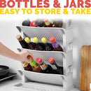 idrop 4 Layer Multi Layer Kitchen Seasoning & Bottle Jar Rack Shelf