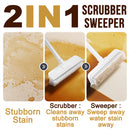 idrop 2 IN 1 Household Floor Scrubber and Sweeper Brush Broom