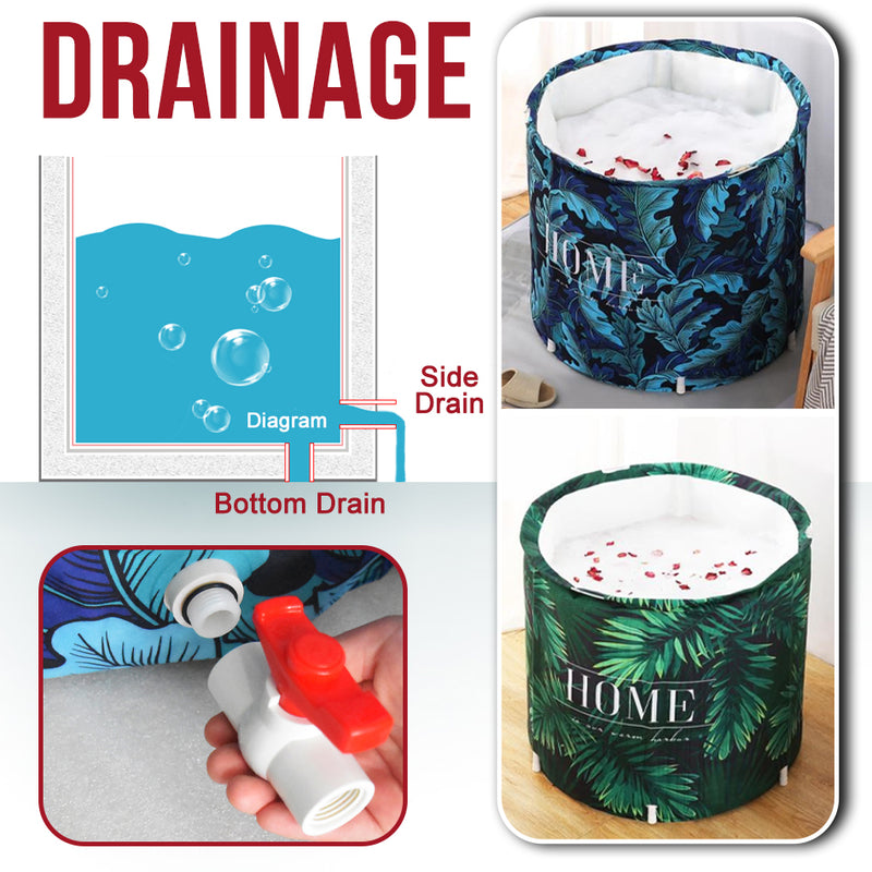 idrop [ 70CM X 70CM ] Foldable Bathing Barrel Water Container