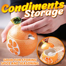 idrop [ 230ml ] Orange Shape Ceramic Spice & Seasoning Jar with Spoon / Bekas Seramik Simpanan Perencah dan Perasa bersama Sudu / 陶瓷罐 水果单件套陶瓷调味罐(橙子)