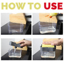 idrop Sponge & Dishwashing Soap Container Holder Press Dispenser