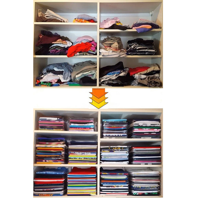 idrop CLOTHING FILE - 10 PACK Shirt Organizing System Storage Rack