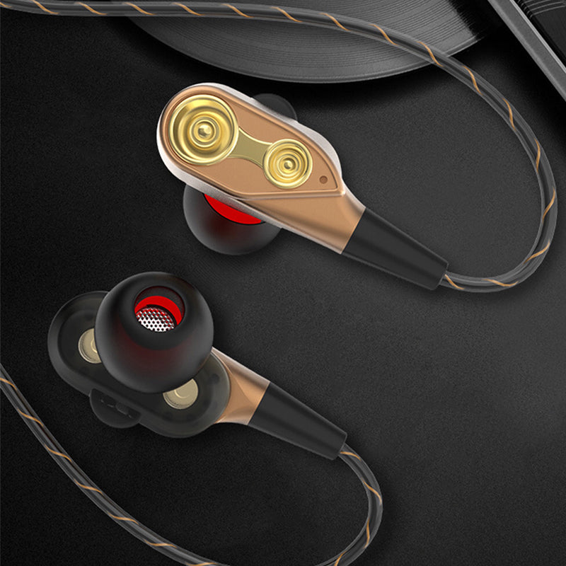 idrop QUADRO Double Ring Stereo Earphone Headset Headphone