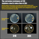 idrop [ 28CM ] 7 LAYER SUS316 Stainless Steel Honeycomb Nonstick Cooking Frying Pan / Kuali Memasak Tidak Lekat Keluli Tahan Karat / (316内外蜂窝)28CM双面屏煎盘(玻璃盖)(直 身)