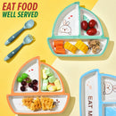 idrop Childrens Sail Boat Shape Ceramic Plate / Pinggan Makan Seramik Kanak Kanak Bentuk Kapal / 陶瓷帆船儿童餐盘