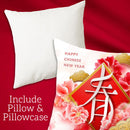 idrop [ SET OF 2 ] CNY Theme Square Soft Sofa Cushion Pillow & Pillowcase Cover [ 43cm x 43cm ]